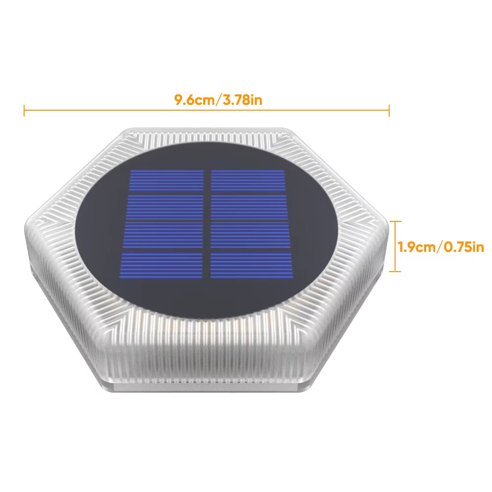 4 Pcs Solar Deck Lights LED Outdoor Lighting Garden Step Waterproof for Stairs Patio Pathway Yard Fence Wall Lamp