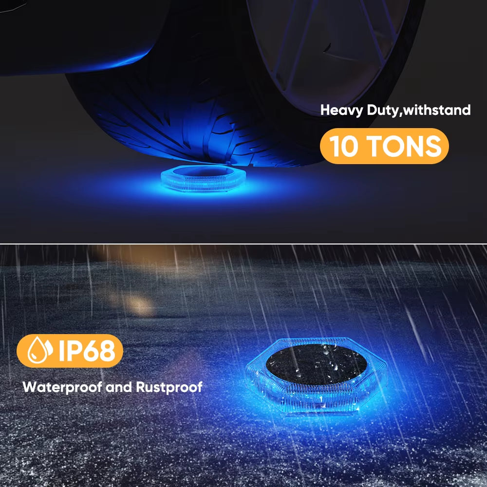 4 Pcs Solar Deck Lights LED Outdoor Lighting Garden Step Waterproof for Stairs Patio Pathway Yard Fence Wall Lamp